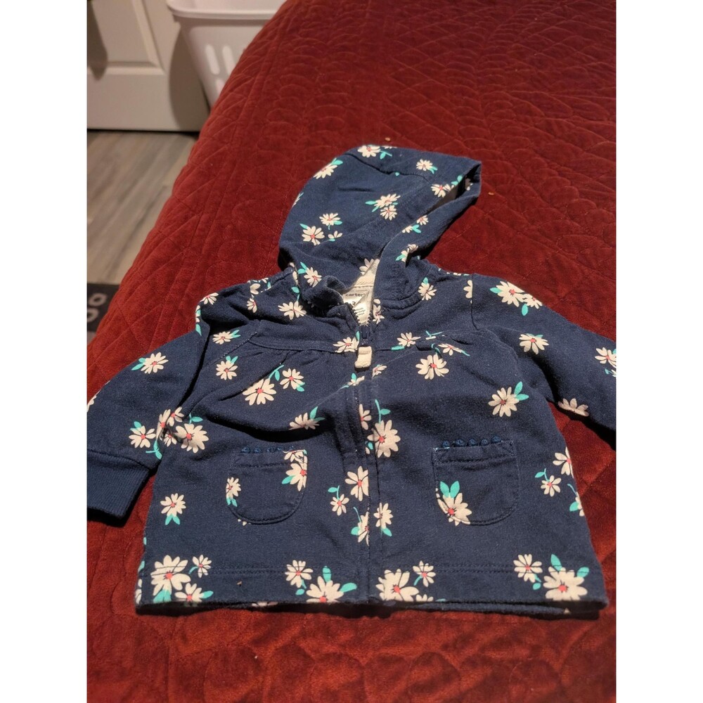 Carters Baby Floral Hoodie Jacket 3M - Free Shipping